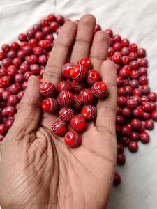 ลูกปัดแก้วมูราโน่ยี่ห้อ FE สีขาวลายเหลืองน้ำตาล รูปทรงวงรี บรรจุกล่อง ผลิตด้วยมือจากอุตรพัฒนา สำหรับทำเครื่องประดับคริสตัลและงานประดิษฐ์โคมไฟ - Product Image 3