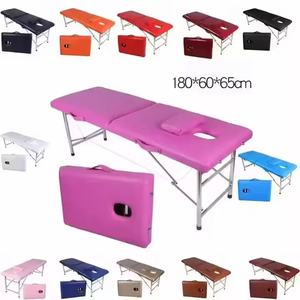 Cama Portátil de Acero Inoxidable para Salón de Belleza, Cama Especial para Pestañas, Cama de Spa con Cuero Sintético, Mesa de Masaje Plegable de Metal para Uso en Hoteles - Product Image 2