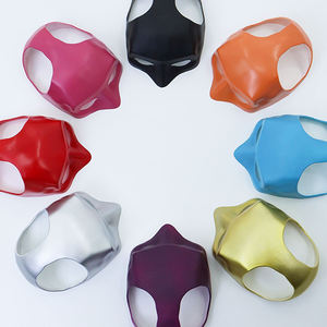 Yarasa kedi Avenger maskesi cadılar bayramı paskalya karnaval Pet malzemeleri siyah/mor/pembe/kırmızı/turuncu/mavi/altın/gümüş plastik evcil maske - Product Image 2