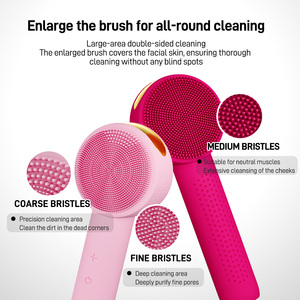 Juego de cepillos eléctricos profesionales de limpieza facial IPX7 exfoliante vibratorio sónico impermeable para limpieza profunda y eliminación de maquillaje - Product Image 2