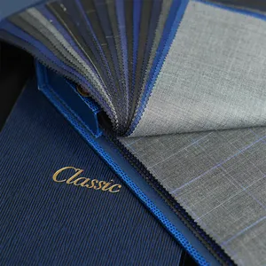 70% -Wool Spot Goods Worsted Merino Wool/Traje de poliéster Luxury Italian Suiting Fabric Wool Suiting Fabric Trajes de hombre
