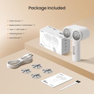 Dual-Head Fabric Shaver 2-in-1 Electric Lint Remover with Digital Display for Clothes - Product Image 2