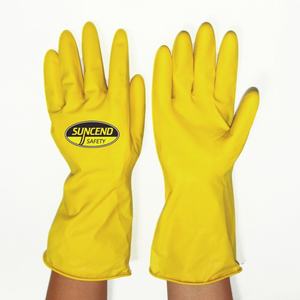 Suncend Gants de ménage doublés en <span class=keywords><strong>latex</strong></span> jaune 40 grammes taille S/M/L/XL - Product Image 1