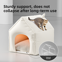 Maison pour animaux de compagnie POPO, semi-fermée, chaude et résistante au froid, pour petits chiens et chats, fabriquée en Chine, modèle YRBFBW