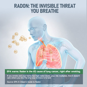 Professional Radon Monitor Pulsed Ionization Chamber 1 Hour Accurate 10 Min First Result WiFi App Control for Home Radon Test - Product Image 2