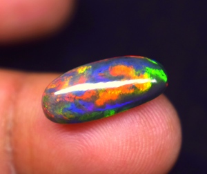 Opale naturelle taille ovale cabochon, multicolore, pierre précieuse en vrac pour la fabrication de bijoux, 4,3 CT, 17,8*8*5,6 mm - Product Image 2