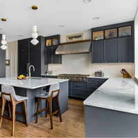 Lemari Dapur Modular Gaya Nordik dengan Cat Matte Premium, Penyimpanan Luas, dan Pintu Soft Closing untuk Apartemen