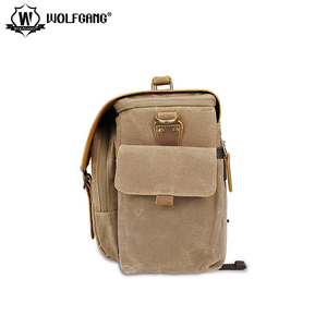 WOLFGANG/Wolfgang grande deserto Wanderer DF030 pelle bovina Batik tela fotografia borsa morbida custodia protettiva per fotocamera zaino - Product Image 6