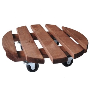 <span class=keywords><strong>Pot</strong></span> de plante de jardin rond, Vintage, caddie <span class=keywords><strong>sur</strong></span> roues - Product Image 1