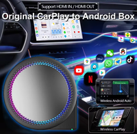Boîtier vidéo de voiture GT6Pro avec design de moule privé, Carplay sans fil, Boîtier AI 6125 Android 13 8 Go 128 Go Adaptateur