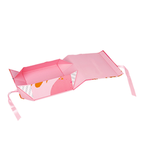 Boîte à dragées rose avec ruban, fermeture magnétique, pliable, personnalisable avec logo, pour demande en mariage demoiselle d'honneur, vente en gros