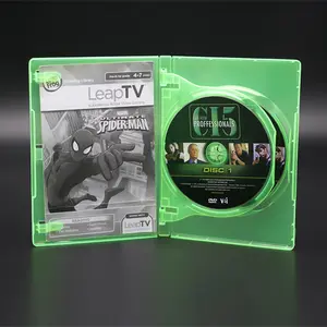 Clear Green Game Holder Box for Xbox One 360 Box Double Discs CD DVD X box 360 Wholesale Video Game Case