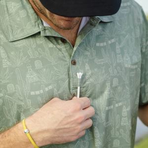 Chemise de golf pour homme personnalisée 2025, en polyester respirant biologique à impression intégrale par sublimation, 90% polyester, 10% élasthanne, col à lame - Product Image 2