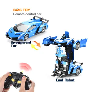 Meilleure vente 2.4G électrique déformé jouets voiture Robot télécommande RC déformation Robot jouet voiture