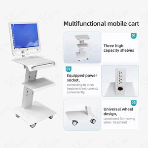 รถเข็นเครื่องสแกนช่องปากแบบเคลื่อนที่ Fhori พร้อมจอภาพและชั้นวางเก็บของสำหรับใช้ในคลินิกทันตกรรม - Product Image 3