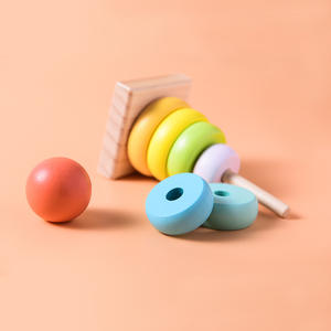 Jouets éducatifs pour bébés, tours d'<span class=keywords><strong>arc</strong></span>-<span class=keywords><strong>en</strong></span>-<span class=keywords><strong>ciel</strong></span> empilables <span class=keywords><strong>en</strong></span> bois, jeux pour tout-petits de 0 à 24 mois, blocs Montessori pour enfants - Product Image 3