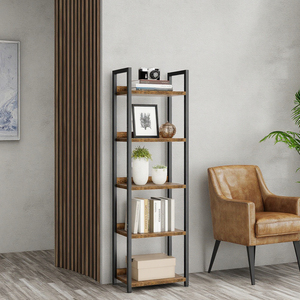 Bookshelves Home Office 5 Tiers Bookcase <strong>Shelf</strong> Storage Organizer Free <strong>Standing</strong> Storage Shelving <strong>Unit</strong> for Bedroom Living Room - Product Image 3