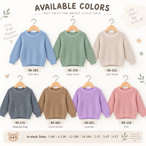 Maglione per Bambini in <span class=keywords><strong>Cotone</strong></span> 100% <span class=keywords><strong>Organico</strong></span>, Pullover Semplice per Neonati e Bambini con Consegna Rapida - Product Image 3