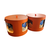 Caja de embalaje de regalo de cilindro de luz LED giratoria inteligente de cartón Boutique con manejo de impresión de recubrimiento UV de laminación mate en relieve