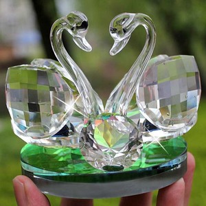 Recuerdo romántico de boda cristal transparente <span class=keywords><strong>pareja</strong></span> Cisne regalos - Product Image 3