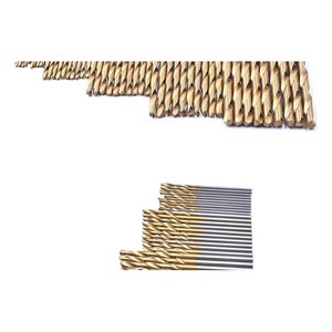 Twist <b>Drill</b> <b>Bit</b> Set 1-3mm Straight Shank Gold Finish For Metal Drilling 50 Pcs - Product Image 4