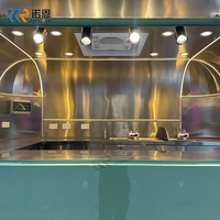 Remolque de Comida para Café, Remolque de Catering Móvil Compacto de 3 Metros con Cocina de Acero Inoxidable para Café y Bebidas