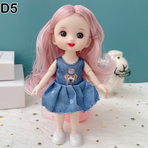 Mini muñecas BJD de 16 <span class=keywords><strong>Cm</strong></span>, 13 articulaciones móviles para niñas, bebés, ojos grandes en 3D, hermoso juguete DIY, vestido, <span class=keywords><strong>muñeca</strong></span> de moda 1/12 para niñas - Product Image 5