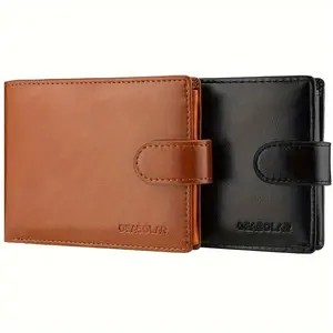 Большой вместительный мужской кожаный кошелек с застежкой, несколько слотов для карт, держатель для кредитных карт, винтажный Кошелек для монет