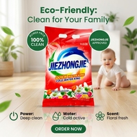 Lessive en poudre jetable durable 560g sans phosphate, biodégradable, détachante et éclaircissante pour peaux sensibles