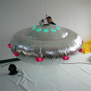 Balon UFO Tiup Berlampu LED Perak untuk Dekorasi Acara dan Pernikahan - Product Image 6