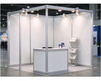 Stand d'exposition modulaire 3*3 en profilé aluminium, réutilisable, assemblage rapide, pour constructeurs et exposants d'expositions, Europe