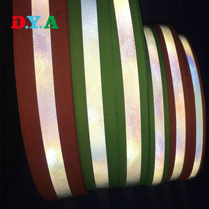 Cinta DE SEGURIDAD reflectante de alta visibilidad personalizada, cinta reflectante de poliéster verde fluorescente y <span class=keywords><strong>naranja</strong></span> para ropa de advertencia - Product Image 1