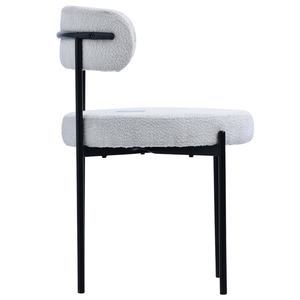 Ghế ăn bọc vải nhung màu xám vàng hiện đại phong cách Bắc Âu bán buôn - Product Image 3