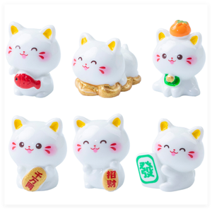 Ornamenti da Scrivania, Animali in Miniatura, Bambole Cinesi, Gatto Portafortuna in Resina, Fata Dorata Dipinta a Mano, Mini <span class=keywords><strong>Giardino</strong></span> <span class=keywords><strong>Feng</strong></span> <span class=keywords><strong>Shui</strong></span> 3D - Product Image 4