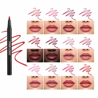 Crayon liquide à pointe feutre pour les lèvres, marqueur de contour précis, teinte à lèvres longue tenue, sans transfert, sans cruauté animale