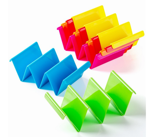 Ensemble de 6 supports à tacos colorés ondulés, pouvant contenir 3 ou 2 tacos, plateau à tortillas, support à rouleaux, support à tacos, plateau à tacos - Product Image 2