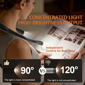 Neck Reading Light Book Lovers Gifts Rechargeable 800mAh Eye-Friendly Wide Lamp Birthday Christmas Stocking Stuffers - Product Image 3