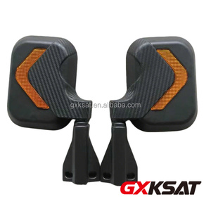 Rétroviseur latéral large GXKSAT pour <span class=keywords><strong>moto</strong></span>, tricycle, tuk-tuk, Bajaj, Oshan – Noir, plastique et fer - Product Image 3