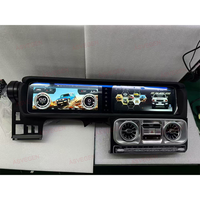 Panel Instrumen Layar Ganda 24,6 Inci & Pemutar DVD Android Mobil untuk Toyota FJ Cruiser 2007-2021 Modifikasi ke Mercedes-Benz G-Class
