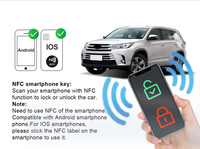 Système de démarrage et d'arrêt du moteur de voiture intelligent PKE avec entrée sans clé par carte NFC, bouton poussoir, DC 12V