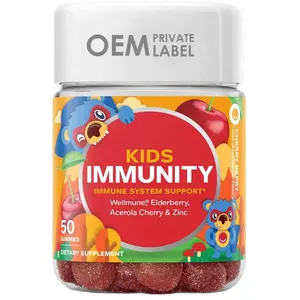 Vegano Oem Niños Multivitamínico Immune Booster Suplementos Fórmula Diario Multivitamínico Gomitas Con Calcio Vitamina D3 Para Niños
