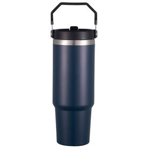 Portable <b>Double</b> <b>Wall</b> Travel <b>Cup</b> with Easy Handle Grip, 20oz Stainless Steel Vacuum Tumbler for Coffee and Water - Product Image 4