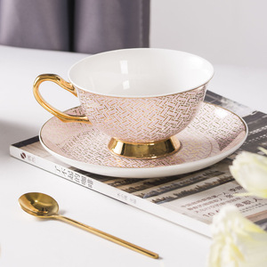 High Quality Luxury Nordic Style Ceramic Gold Coffee <b>Cup</b> and Saucer for Afternoon Tea <b>Cups</b> <b>Set</b> - Product Image 2