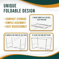 Support chauffant en fil métallique Support de chauffe-buffet pliable Demi-support de chauffe-plats