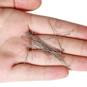 DIY Beading Jewelry Making Head Pins PVD Vacuum Gold Plated NO TARNISH Stainless <b>Steel</b> <b>Ball</b> Head Needle Pins - Product Image 2