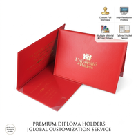 Carpeta de Graduación de Cartón A4 con Cuero PU, Logotipo Personalizado y Logotipo en Lámina Dorada
