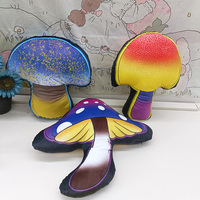 Coussin champignon personnalisé d'Halloween Vente en gros Coussin jetable Jouets mous Oreiller champignon Jouets en peluche avec logo imprimé par sublimation
