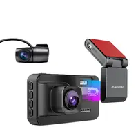 Kamera Mobil Dvr 4K 3840X2160 @ 30Fps, Kamera Ganda Kotak Hitam Mobil dengan Kamera Dasbor Wifi & GPS