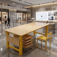Escritorio de Oficina Comercial Bauhaus Ocean Board, Mesa de Computadora Larga de Madera, Moderna, Simple, Personalizable, con Cajón
