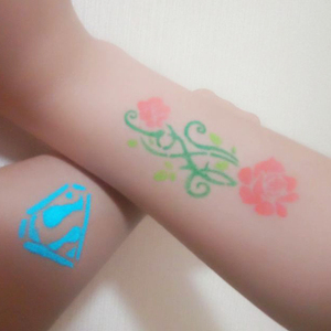 Al por mayor personalizado adhesivo cara pintura plantilla del tatuaje niños dibujo de pintura de <span class=keywords><strong>cuerpo</strong></span> y cara pintura plantilla para DIY - Product Image 6